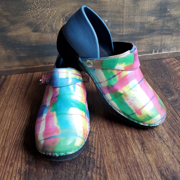 Rocky 4 Eur Sole Healthcare 3” Multi Color Slip Resistant Clog Size 6/6.5 - Picture 1 of 7